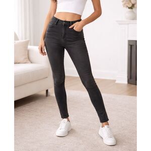 American Eagle High Rise Jegging Jeans 6 Long Black Stretch Skinny Womens